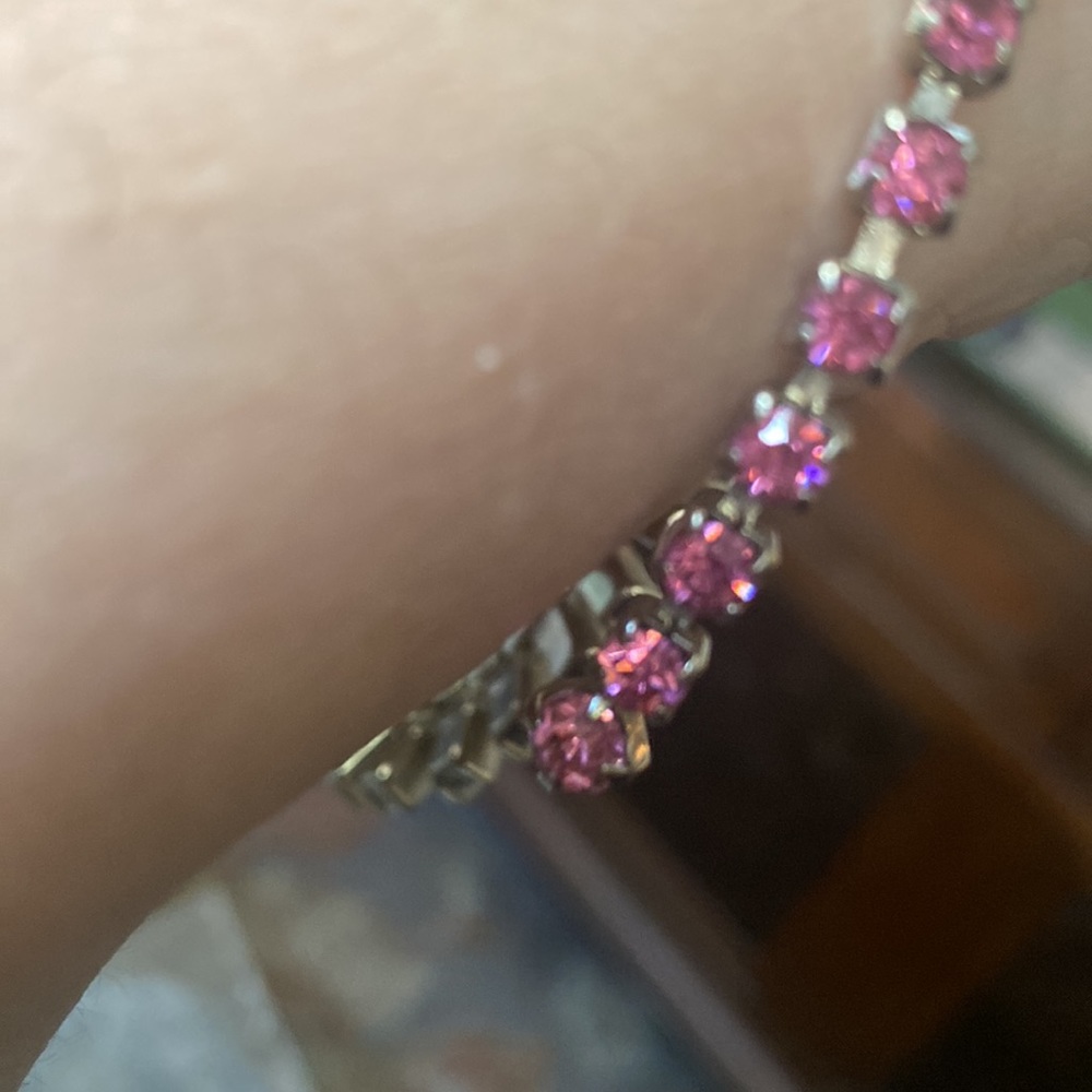 Vintage pink and white choker - Picture 4 of 6
